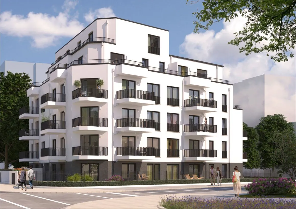WestendQuartiere in Offenbach, Neubau mit gestaffelten Balkonen